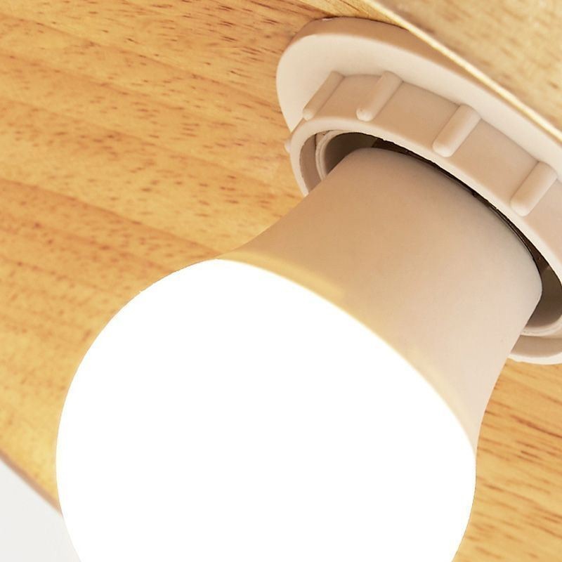 Suspension japonaise en bois avec chapeau