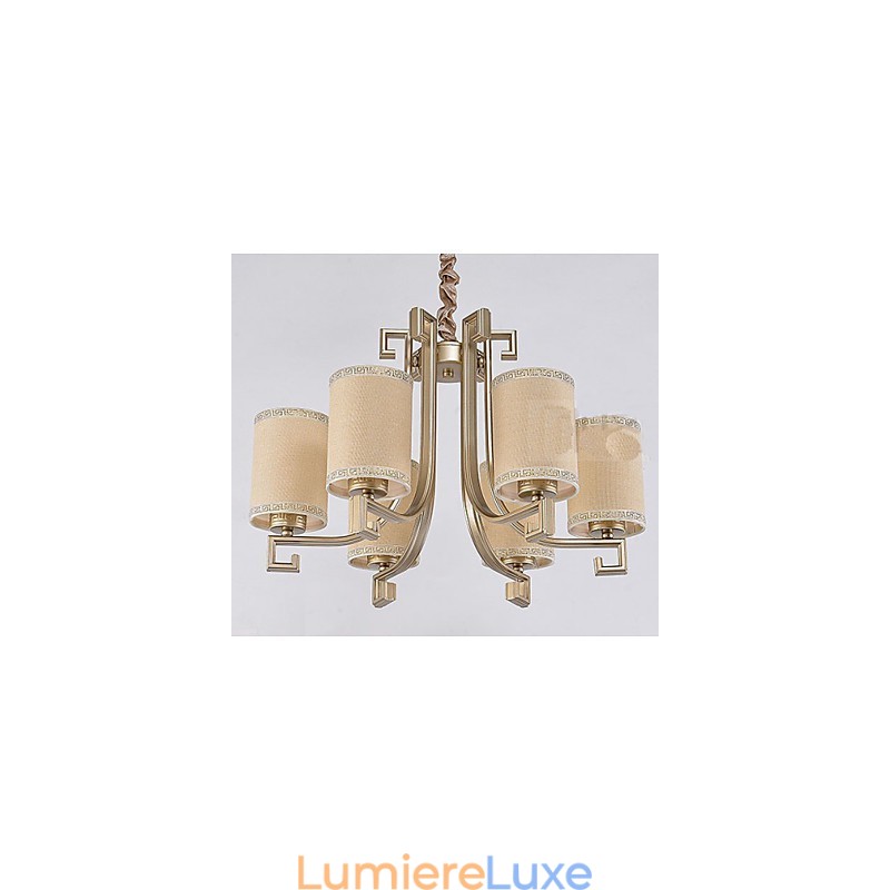 Lustre de style chinois en fer et cuivre imitation lampes à air