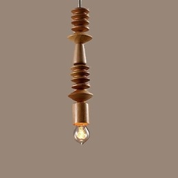 Lustre Mini Style Traditionnel Classique Bois Bambou
