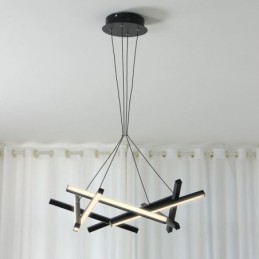 Lustre postmoderne à suspension en forme de branche d'arbre nordique