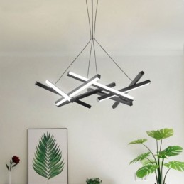 Lustre postmoderne à suspension en forme de branche d'arbre nordique