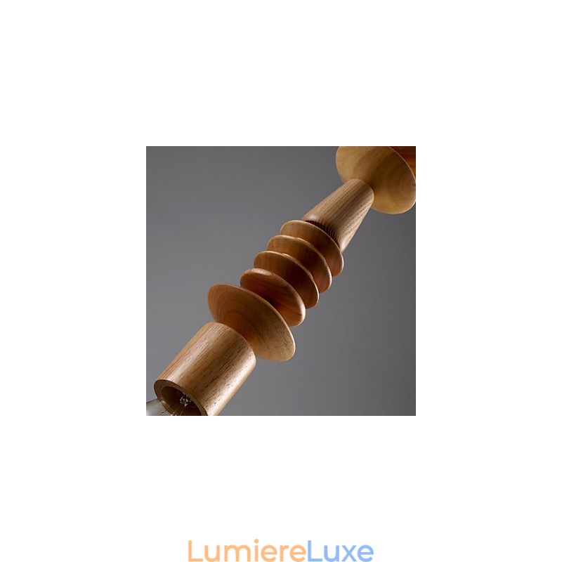 Lustre Mini Style Traditionnel Classique Bois Bambou
