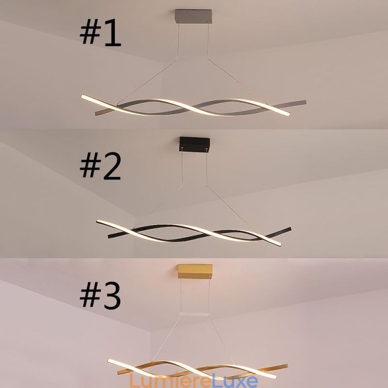 Lampe suspendue moderne Twist Design Lampe suspendue Salle à manger
