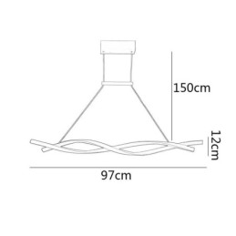 Lampe suspendue moderne Twist Design Lampe suspendue Salle à manger
