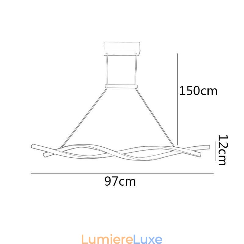 Lampe suspendue moderne Twist Design Lampe suspendue Salle à manger