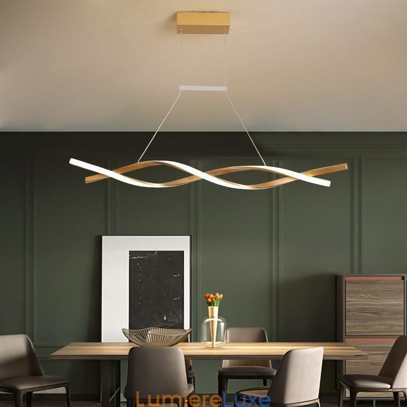 Lampe suspendue moderne Twist Design Lampe suspendue Salle à manger