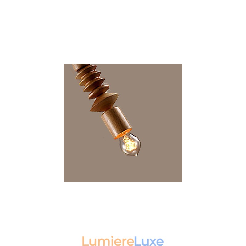 Lustre Mini Style Traditionnel Classique Bois Bambou