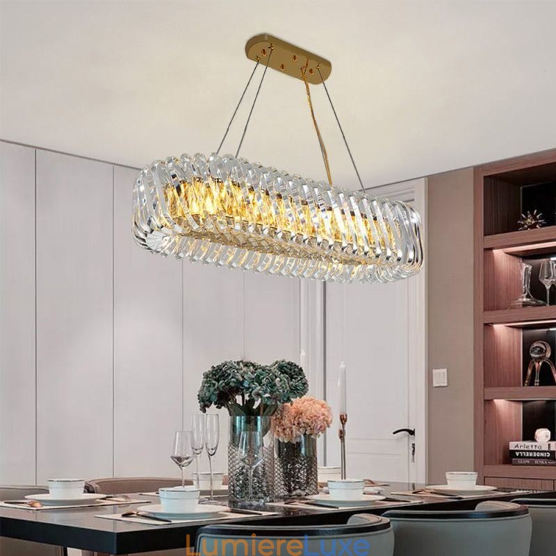 Lustre suspendu de luxe en verre de style européen