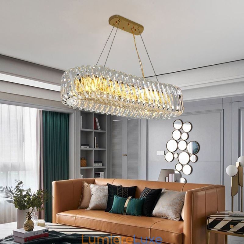 Lustre suspendu de luxe en verre de style européen