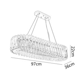 Lustre suspendu de luxe en verre de style européen