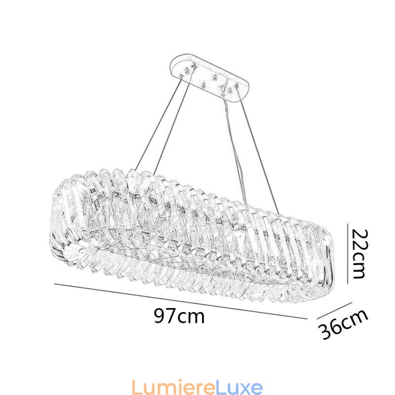 Lustre suspendu de luxe en verre de style européen