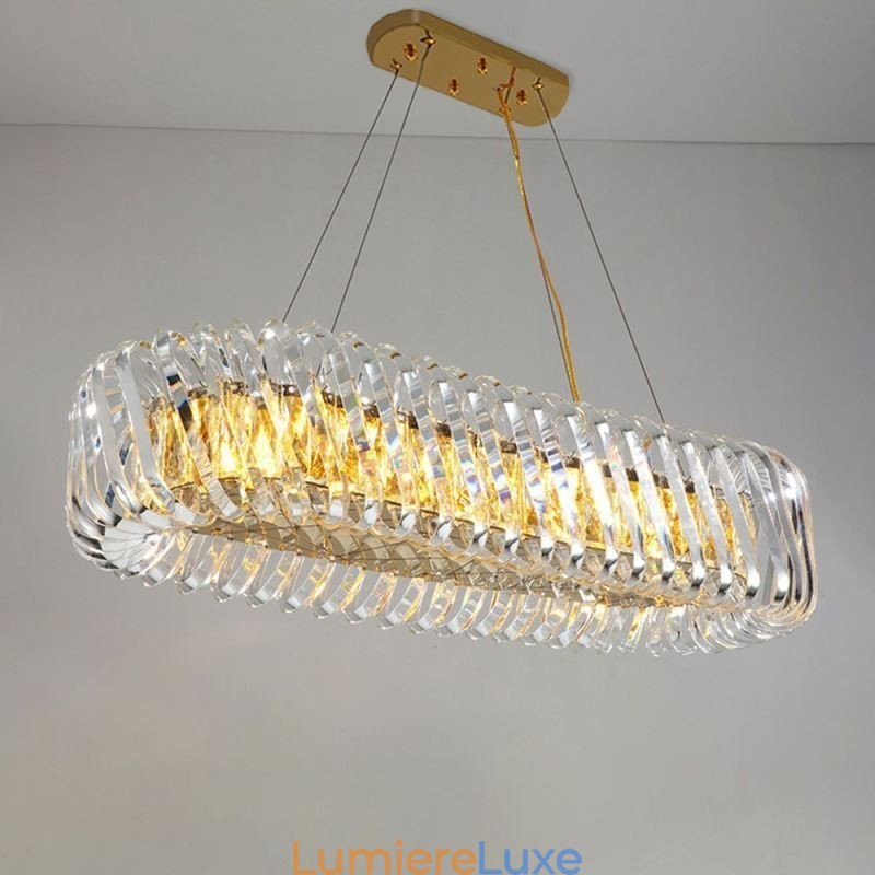 Lustre suspendu de luxe en verre de style européen