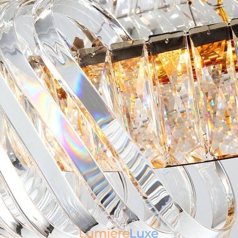 Lustre suspendu de luxe en verre de style européen