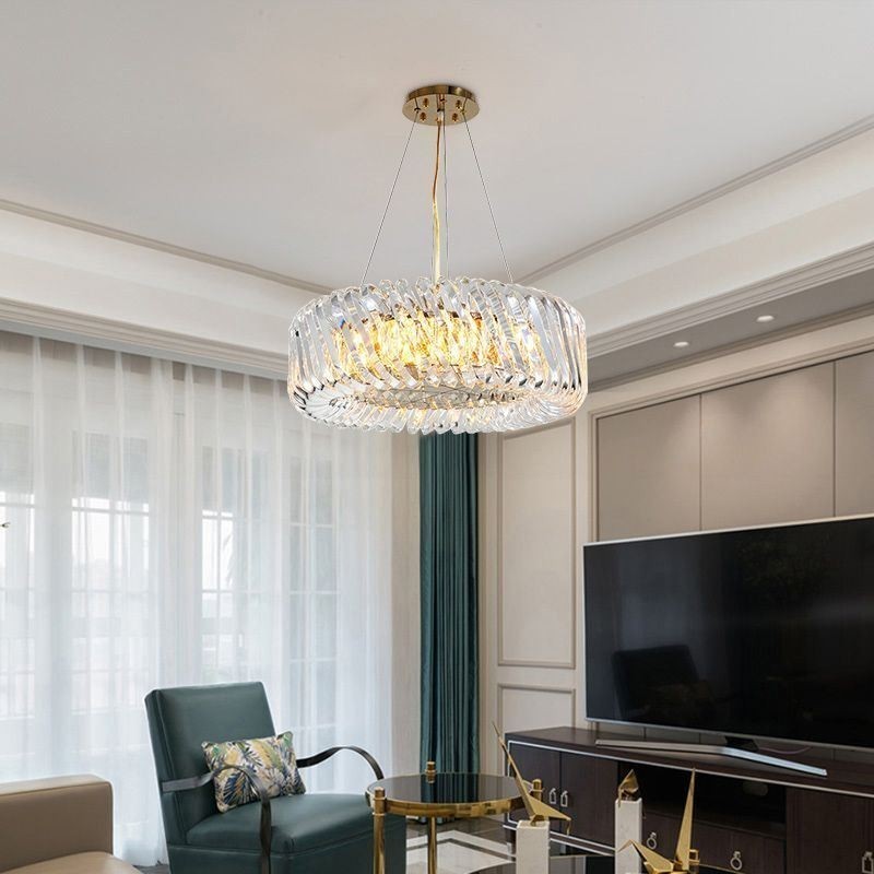 Lampe suspendue européenne ronde en verre