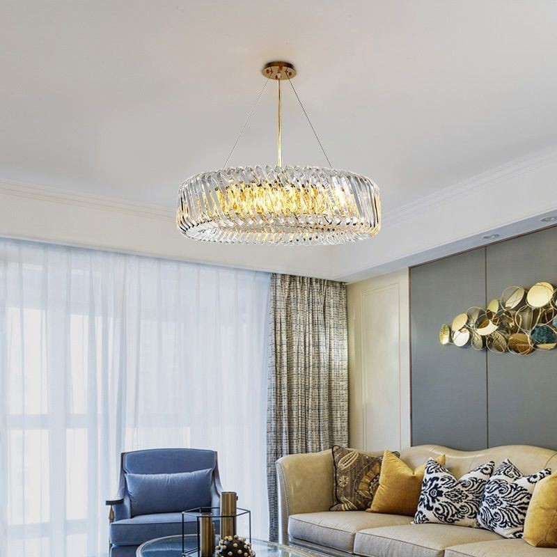 Lampe suspendue européenne ronde en verre