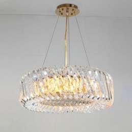 Lampe suspendue européenne ronde en verre
