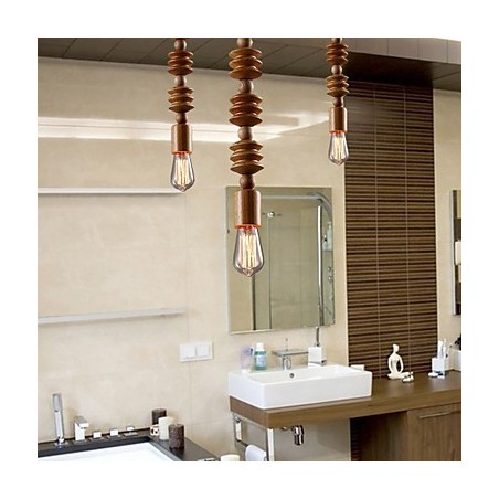 Lustre Mini Style Traditionnel Classique Bois Bambou Lustre Mini Style Traditionnel Classique Bois Bambou