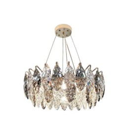 Lustre européen en fer et feuille de verre créatif
