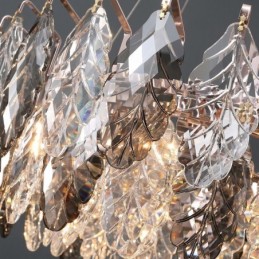 Lustre européen en fer et feuille de verre créatif