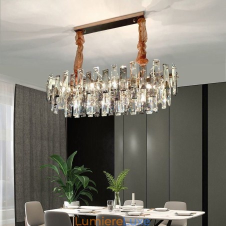 Lustre en verre européen Lampes suspendues ovales Lustre en verre européen Lampes suspendues ovales