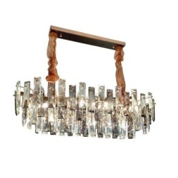 Lustre en verre européen Lampes suspendues ovales