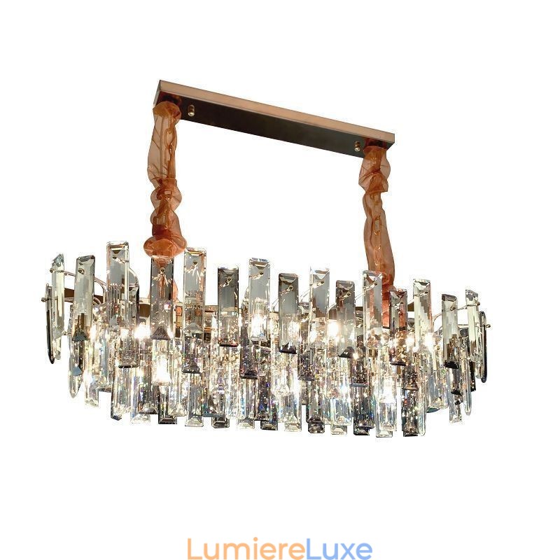 Lustre en verre européen Lampes suspendues ovales
