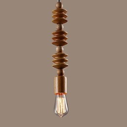 Lustre Mini Style Traditionnel Classique Bois Bambou