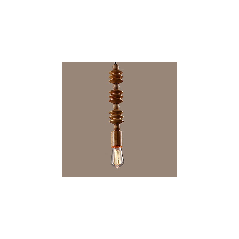 Lustre Mini Style Traditionnel Classique Bois Bambou