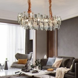 Lustre en verre européen Lampes suspendues ovales