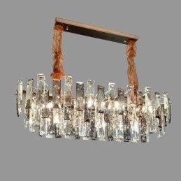 Lustre en verre européen Lampes suspendues ovales