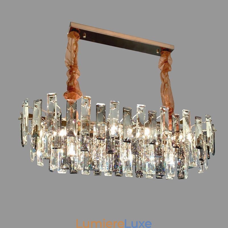 Lustre en verre européen Lampes suspendues ovales