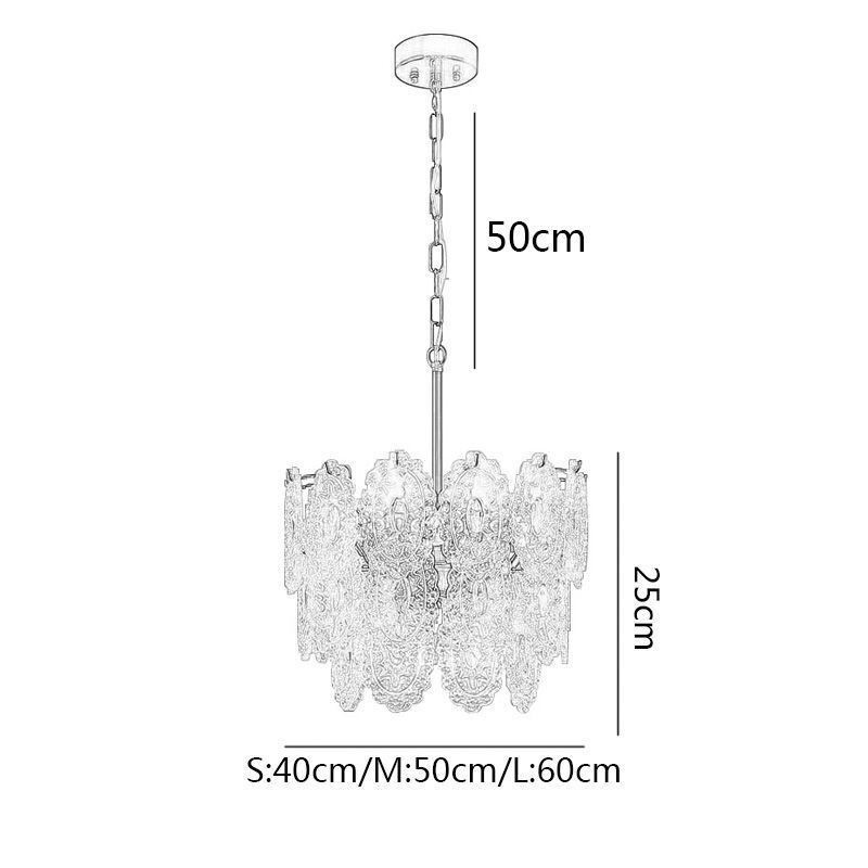 Lustre suspendu moderne en verre, décoration en bronze et or