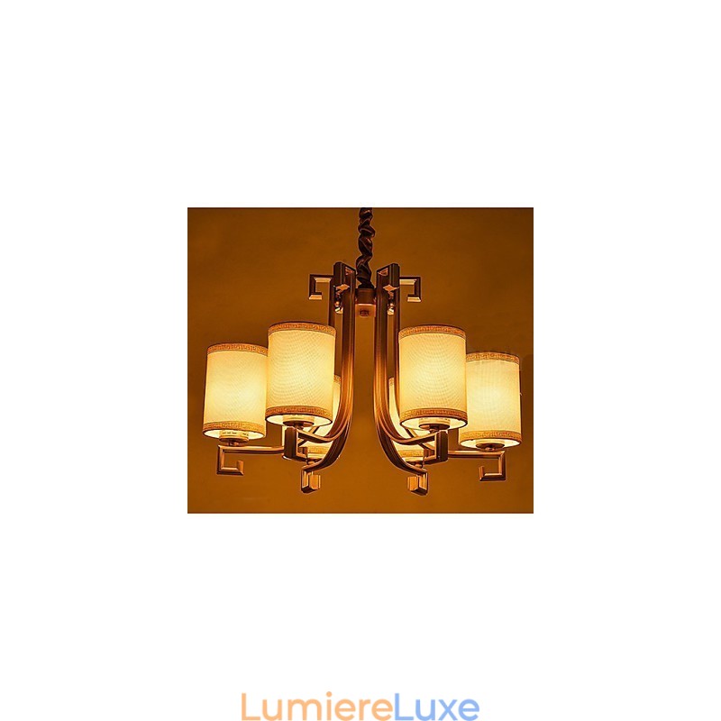 Lustre de style chinois en fer et cuivre imitation lampes à air