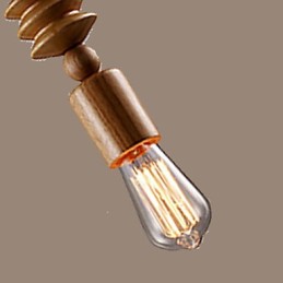 Lustre Mini Style Traditionnel Classique Bois Bambou
