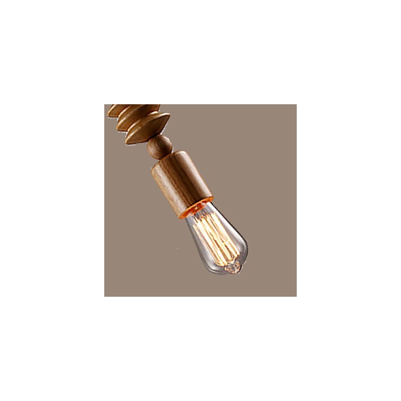 Lustre Mini Style Traditionnel Classique Bois Bambou