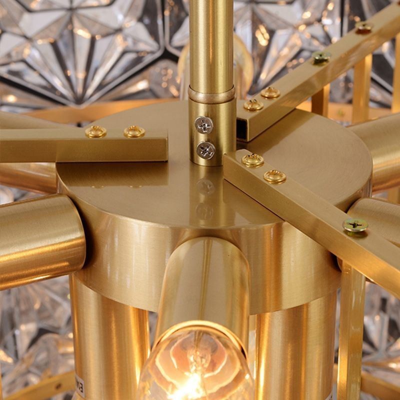 Lustre européen en verre moderne en forme de cône