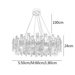 Lustre en verre de luxe de style européen
