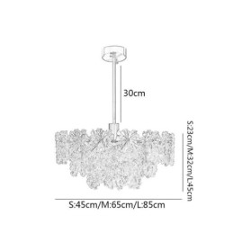 Lustre suspendu de luxe en verre pour décoration d'intérieur
