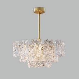 Lustre suspendu de luxe en verre pour décoration d'intérieur