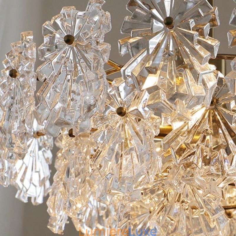 Lustre suspendu de luxe en verre pour décoration d'intérieur
