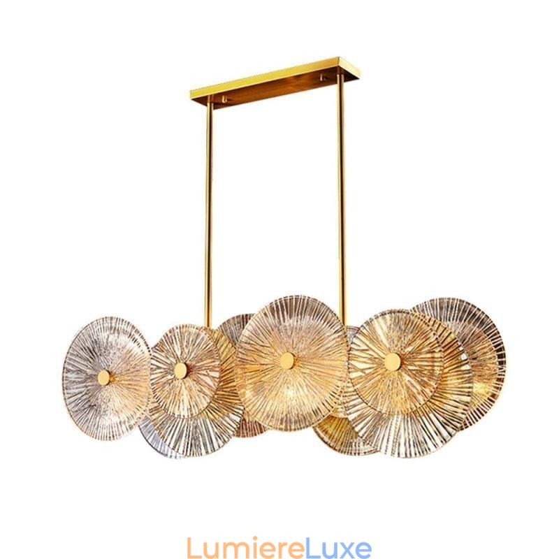 Lustre moderne à disque étincelant, lampe suspendue en verre à motif de feu d'artifice, éclairage décoratif pour la maison
