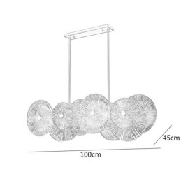 Lustre moderne à disque étincelant, lampe suspendue en verre à motif de feu d'artifice, éclairage décoratif pour la maison