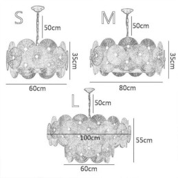 Lustre moderne à disque d'étincelles, lampe suspendue en verre à motif de feu d'artifice, éclairage décoratif pour la maison
