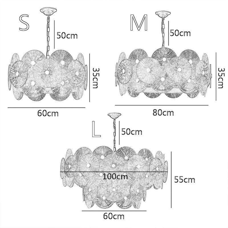 Lustre moderne à disque d'étincelles, lampe suspendue en verre à motif de feu d'artifice, éclairage décoratif pour la maison