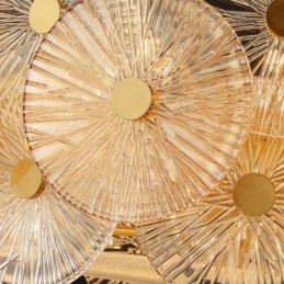 Lustre moderne à disque d'étincelles, lampe suspendue en verre à motif de feu d'artifice, éclairage décoratif pour la maison