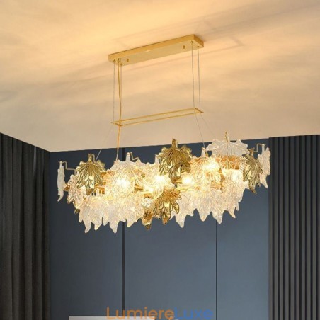 Suspension en forme de feuille d'érable, luminaire décoratif d'intérieur en verre Suspension en forme de feuille d'érable, luminaire décoratif d'intérieur en verre