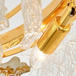 Suspension en forme de feuille d'érable, luminaire décoratif d'intérieur en verre