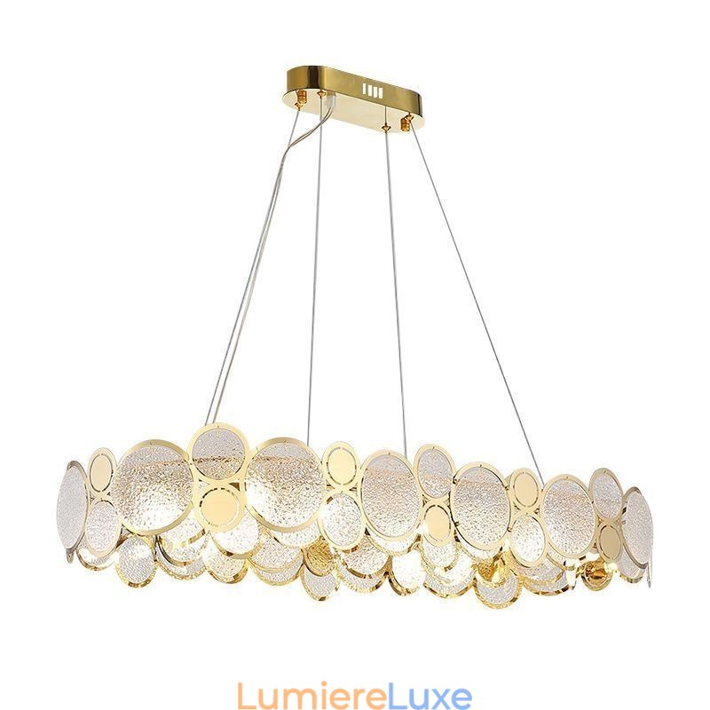 Lustre en verre européen, suspension créative de luxe
