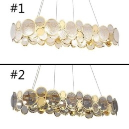 Lustre en verre européen, suspension créative de luxe