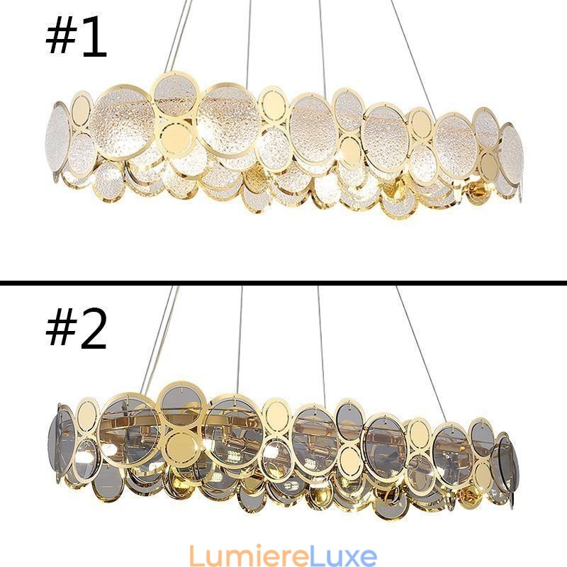 Lustre en verre européen, suspension créative de luxe